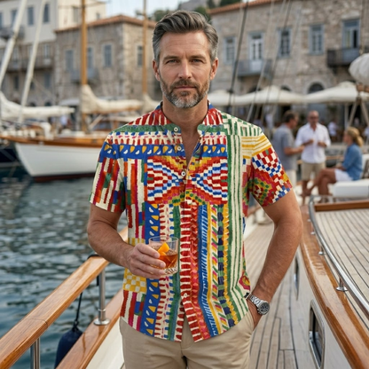 Men's Hawaiian Shirt Tropical Button Up Soft