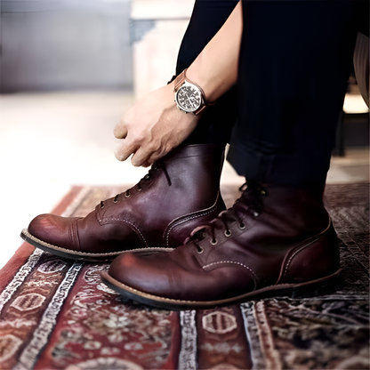 Men's Lace-Up Leather Boots