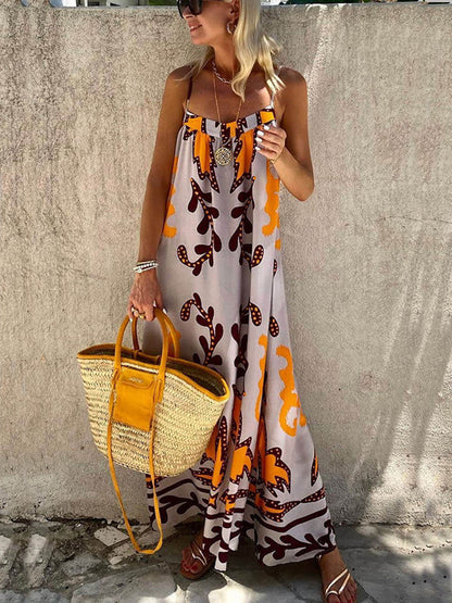 Vibrant Floral Flowy Summer Dress - VibreMode