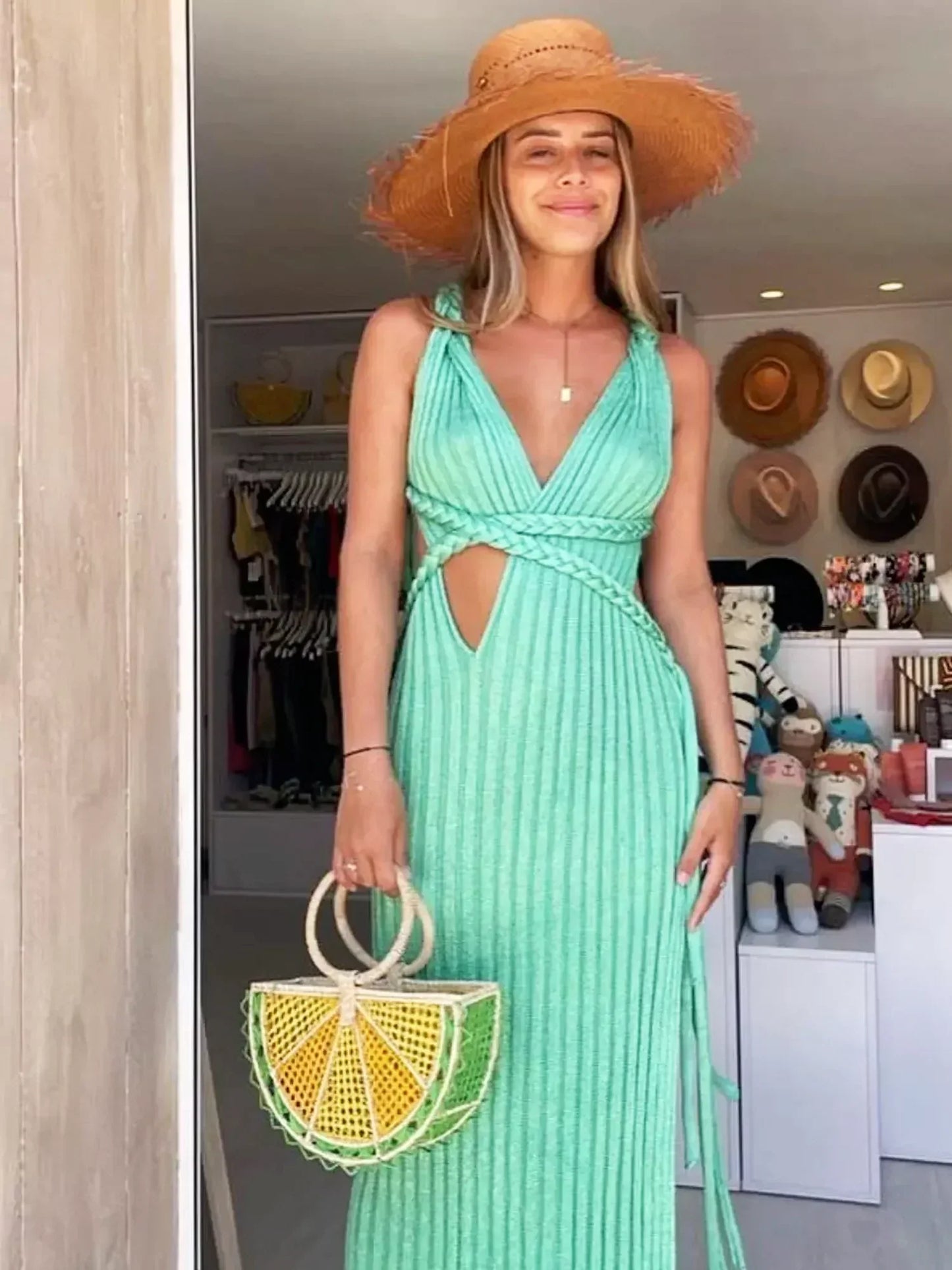 Boho Chic Crochet Maxi Dress