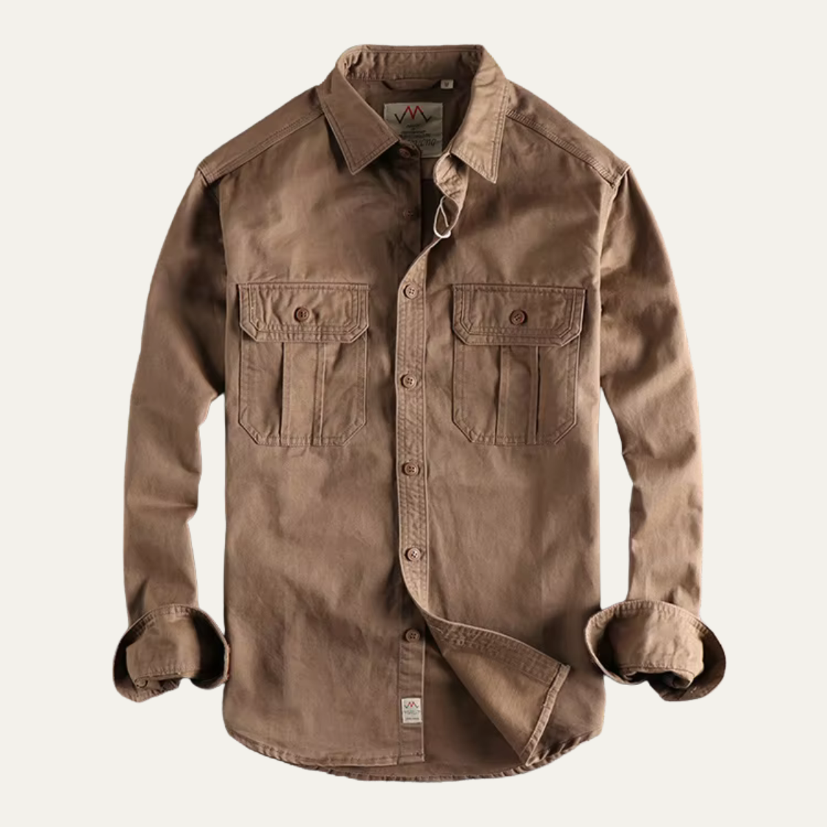 Men's Utility Shirt Jacket Vintage Washed Casual - VibreMode