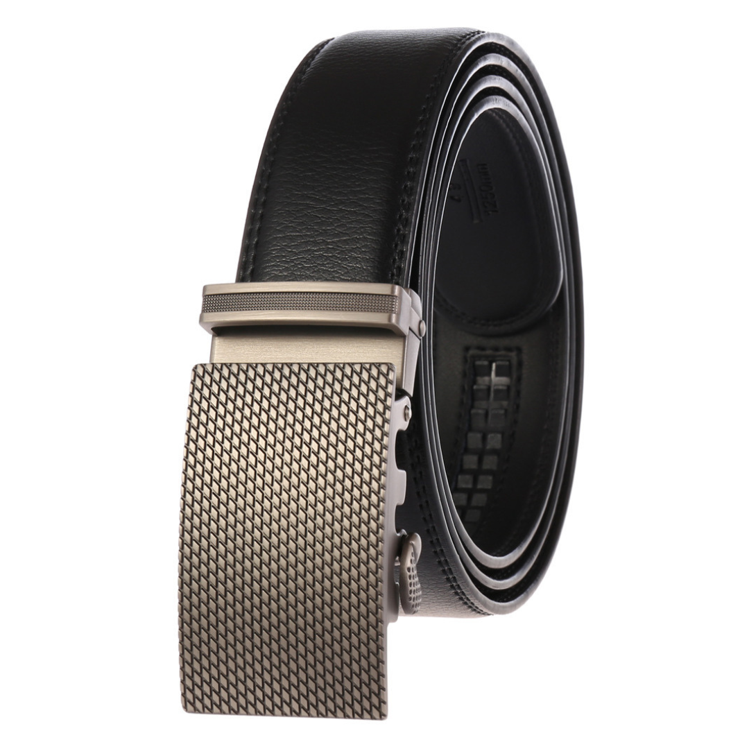 Adjustable Fit Belt with Textured Buckle for Men – Stylish & Durable Caliboot