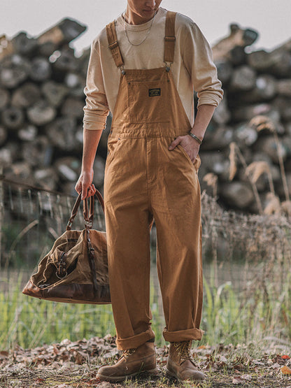 Unisex Canvas Overalls Vintage Style - VibreMode
