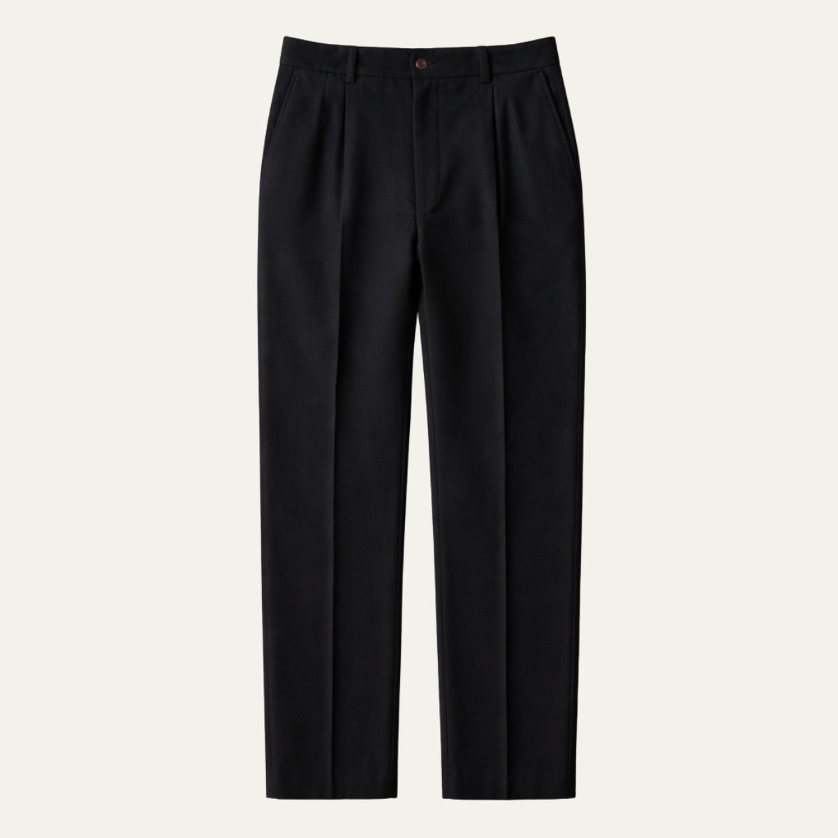 Men's Black Pleated Wide Leg Dress Pants - VibreMode