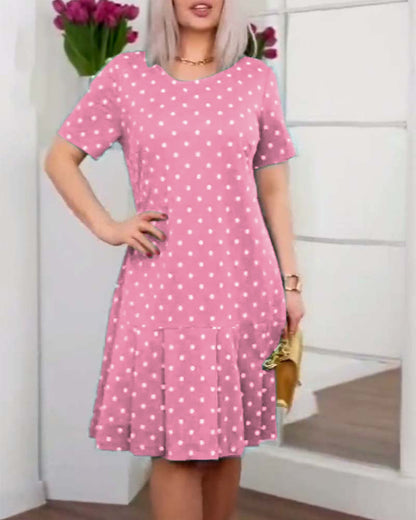 Fun Dot Pattern Summer Dress