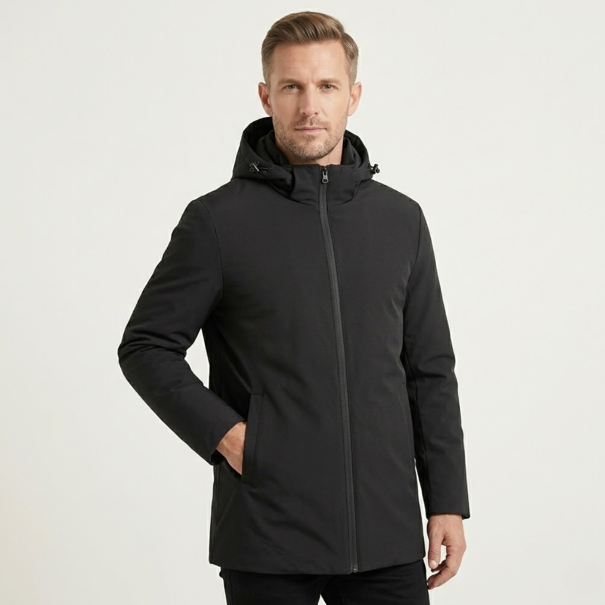 Men's Modern Fit Hooded Jacket