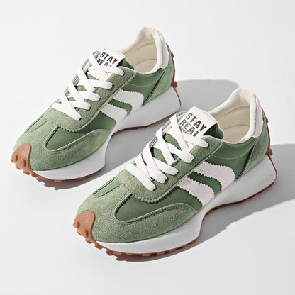 Women's Platform Lace-Up Sneakers Comfortable - VibreMode