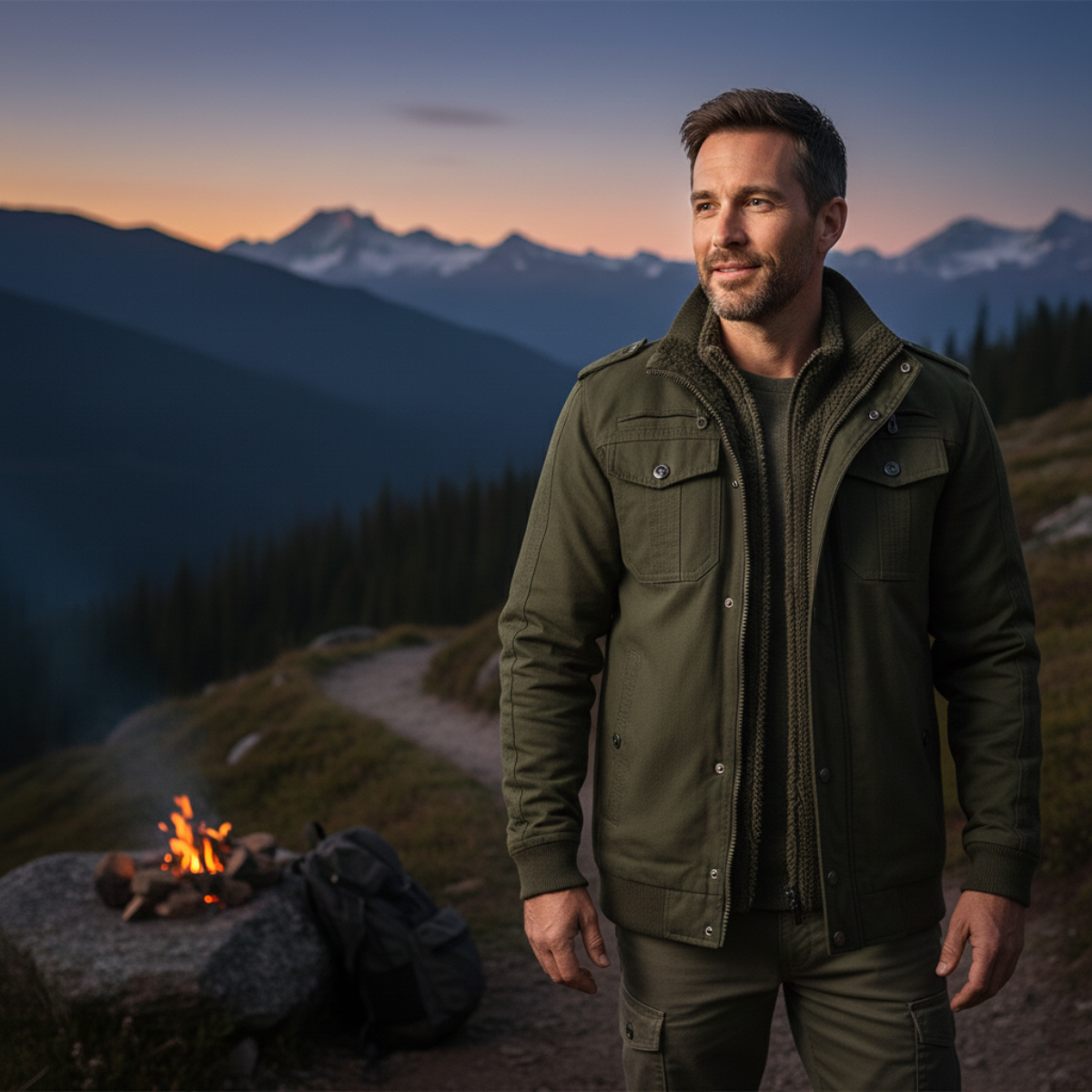Macerata Men's Thermal Zip-Up Fleece Jacket