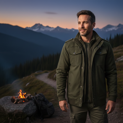 Macerata Men's Thermal Zip-Up Fleece Jacket