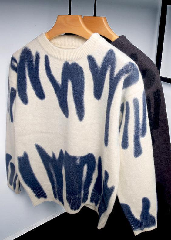 Colorful Geometric Knit Sweater