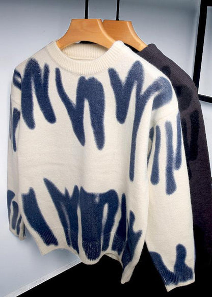 Colorful Geometric Knit Sweater