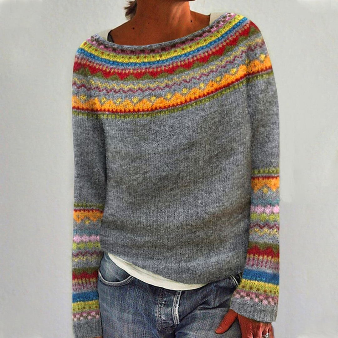 Women's Long Sleeve Pullover Warm Round Neck