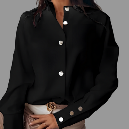 Women's Puffer Shirt Button Down Casual Lightweight - VibreMode