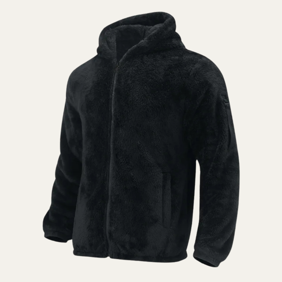 Men's Velvet Hoodie Jacket Soft Fleece Warm