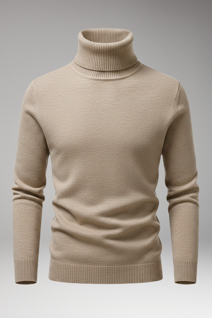 Men's High Neck Knitted Sweater - VibreMode