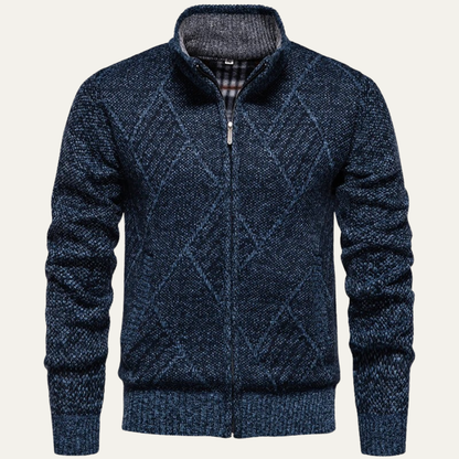 Men's Knit Zip Up Jacket Winter Casual