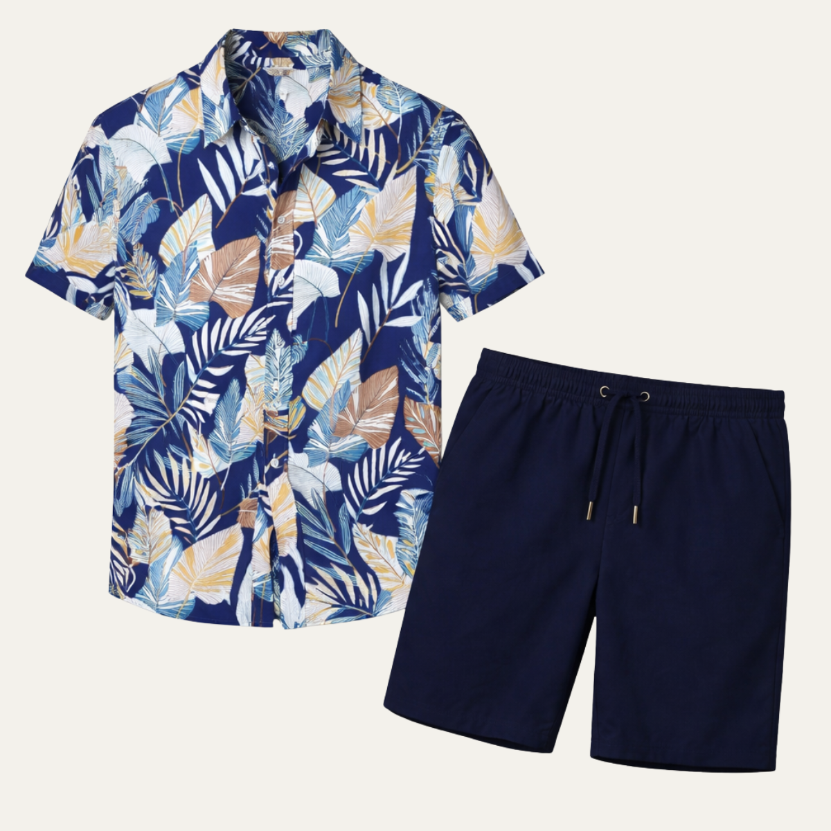 Men's Tropical Shirt And Shorts Set Casual - VibreMode