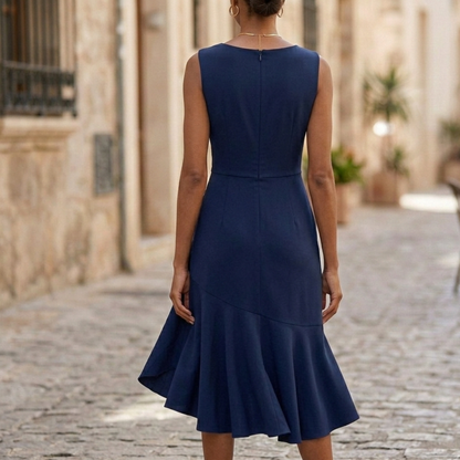 Women’s Sleeveless Ruffle Hem Midi Dress