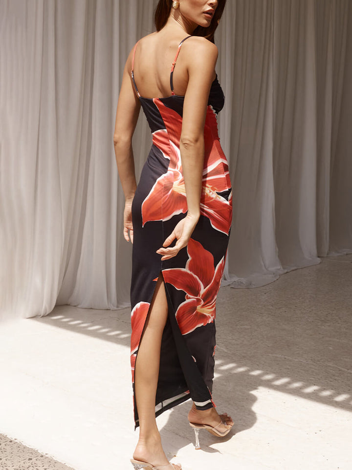 Classic Floral Knee Length Dress