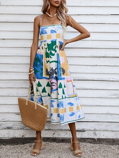 Elegant Mid Length Summer Dress - VibreMode