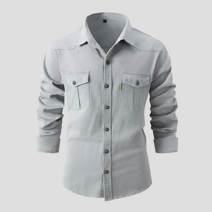 Men's Casual Button Down Shirt Durable Cotton - VibreMode