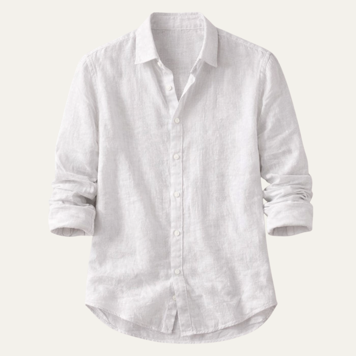 Men's Linen Summer Shirt Lightweight Beige - VibreMode