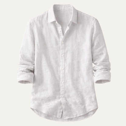Men's Linen Summer Shirt Lightweight Beige - VibreMode