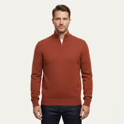 Bronx Men's Modern Quarter Zip Sweater