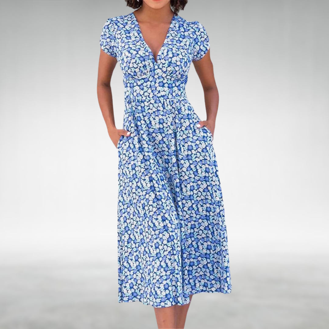 Women's Summer Dress Elegant Cotton - VibreMode
