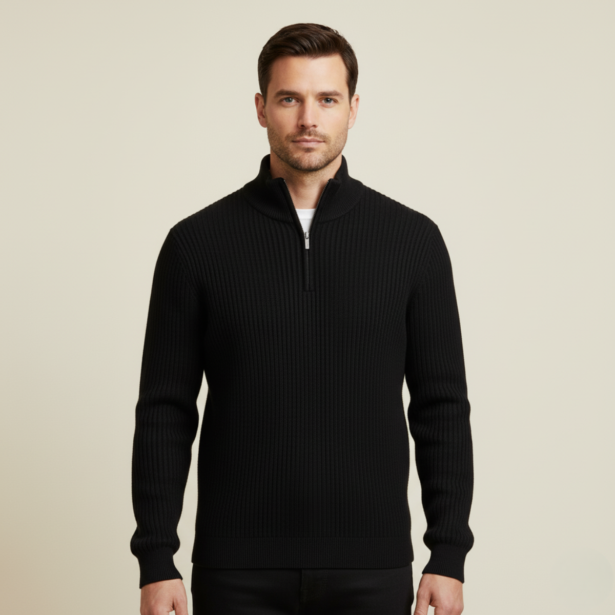 Merino Quarter Zip Sweater