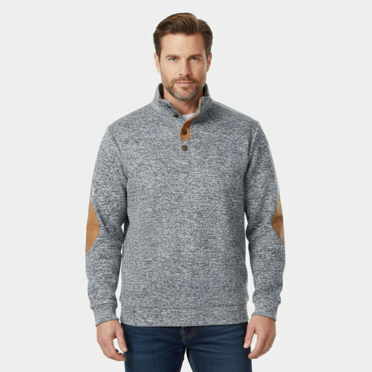 Men's Knitted Sweater Elbow Patches Heritage