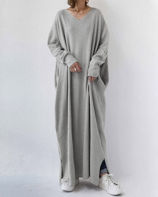 Stylish Long Sleeve Winter Maxi Dress for Women - VibreMode