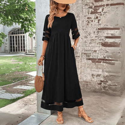 Chic Long Sleeve Evening Maxi Dress