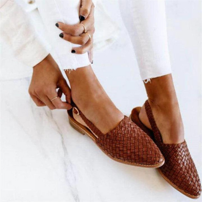 Women's Slingback Loafers Woven - VibreMode