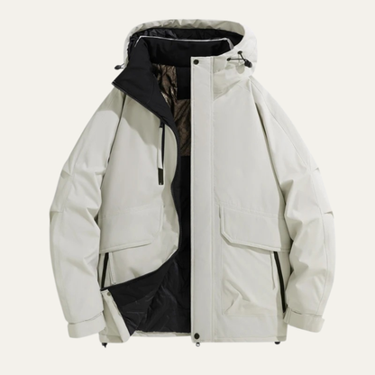 Urbino Men's Waterproof Hooded Jacket Thickened Casual - VibreMode