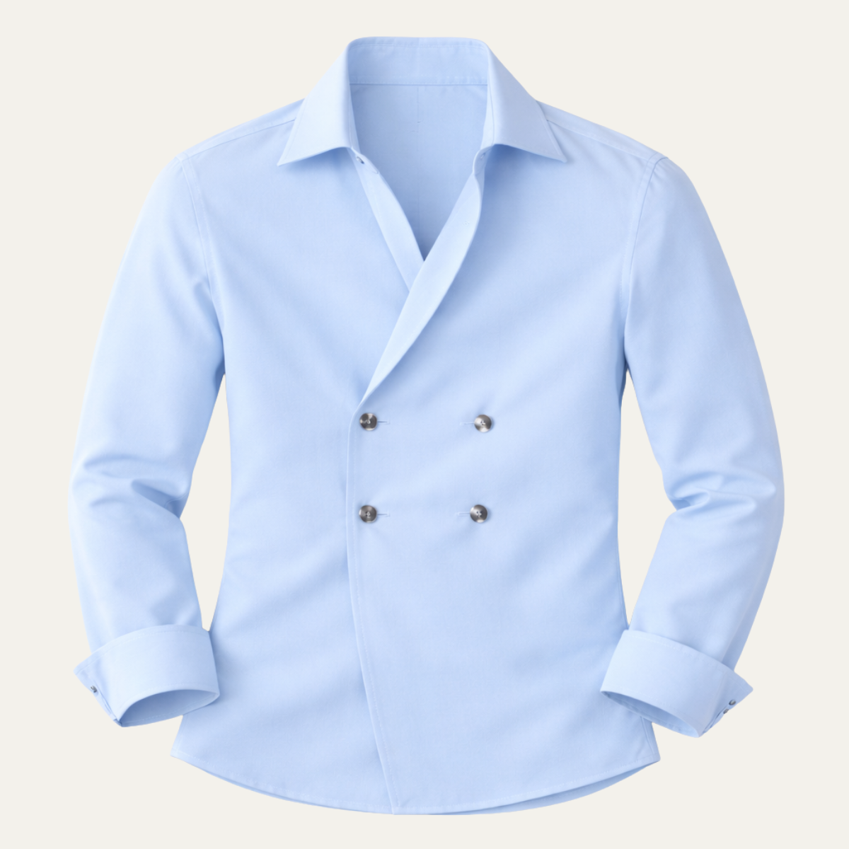 Montpellier Men's Slim Fit Double Breasted Dress Shirt - VibreMode