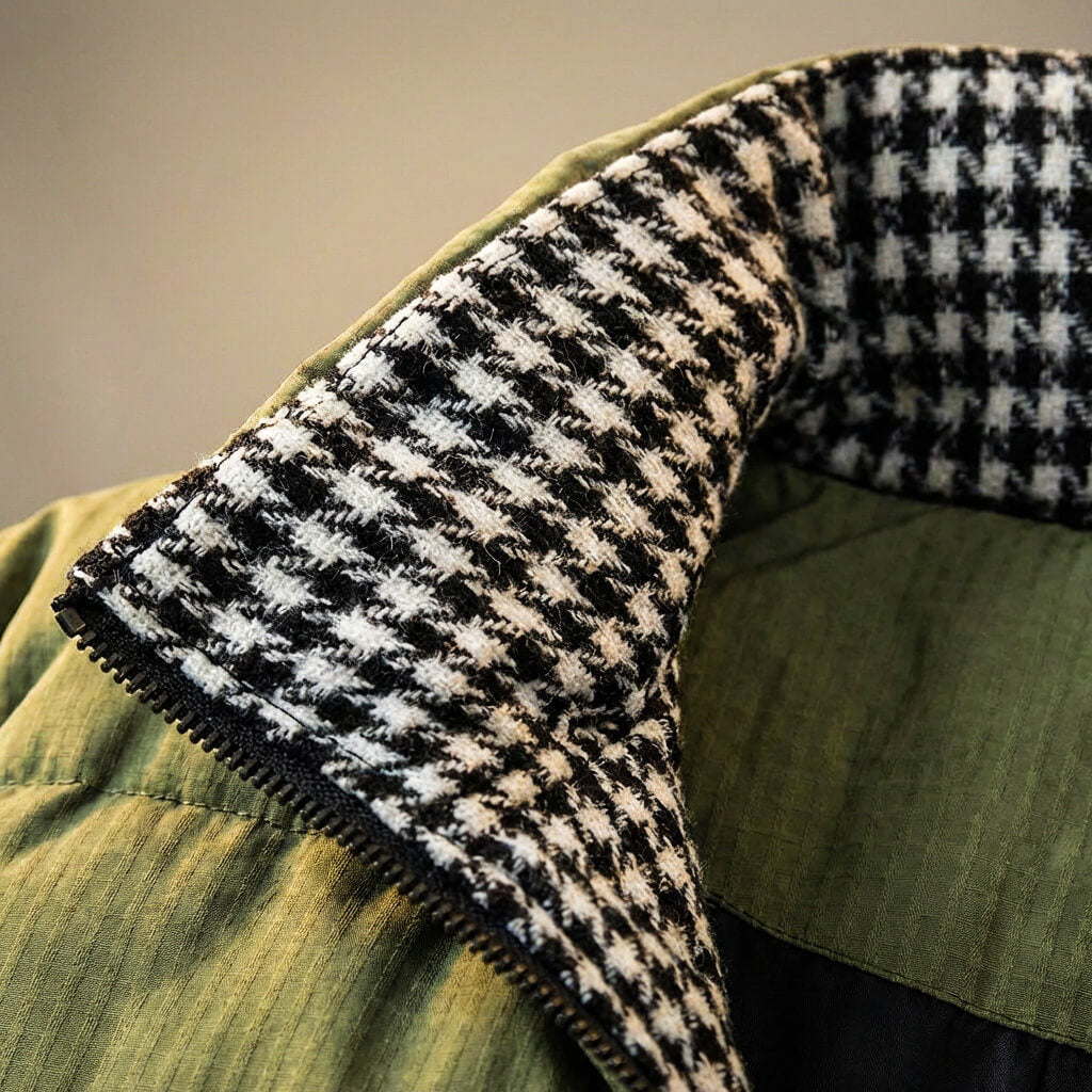 Classic Checked Wool Blazer