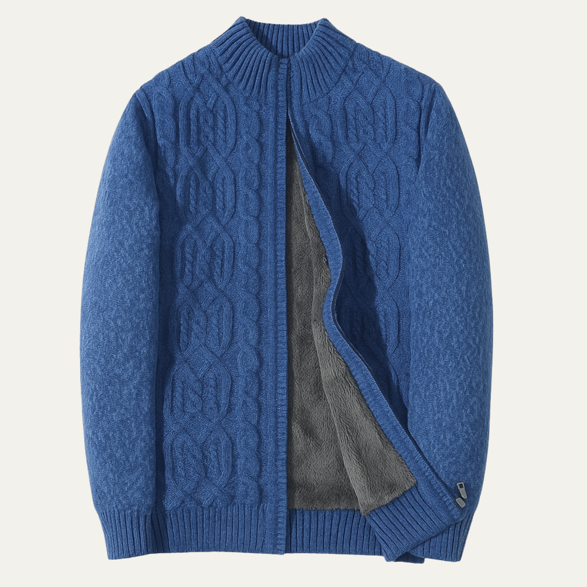 Men's Wool Fleece Zip Cardigan - VibreMode