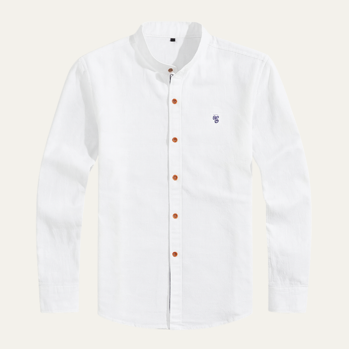 Men's Mandarin Collar Casual Button Shirt - VibreMode