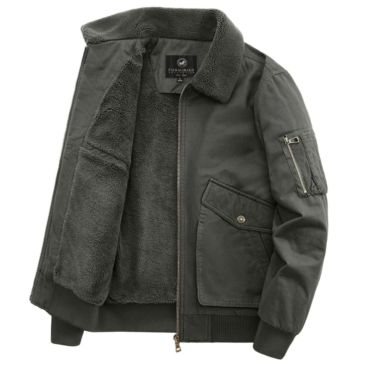 Men's Fleece Lined Bomber Jacket