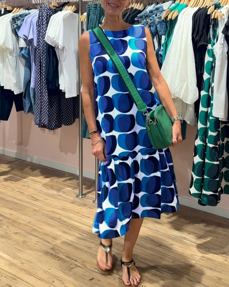 Summer Print Off Shoulder Dress
