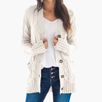 Women's Button Front Cardigan with Pockets