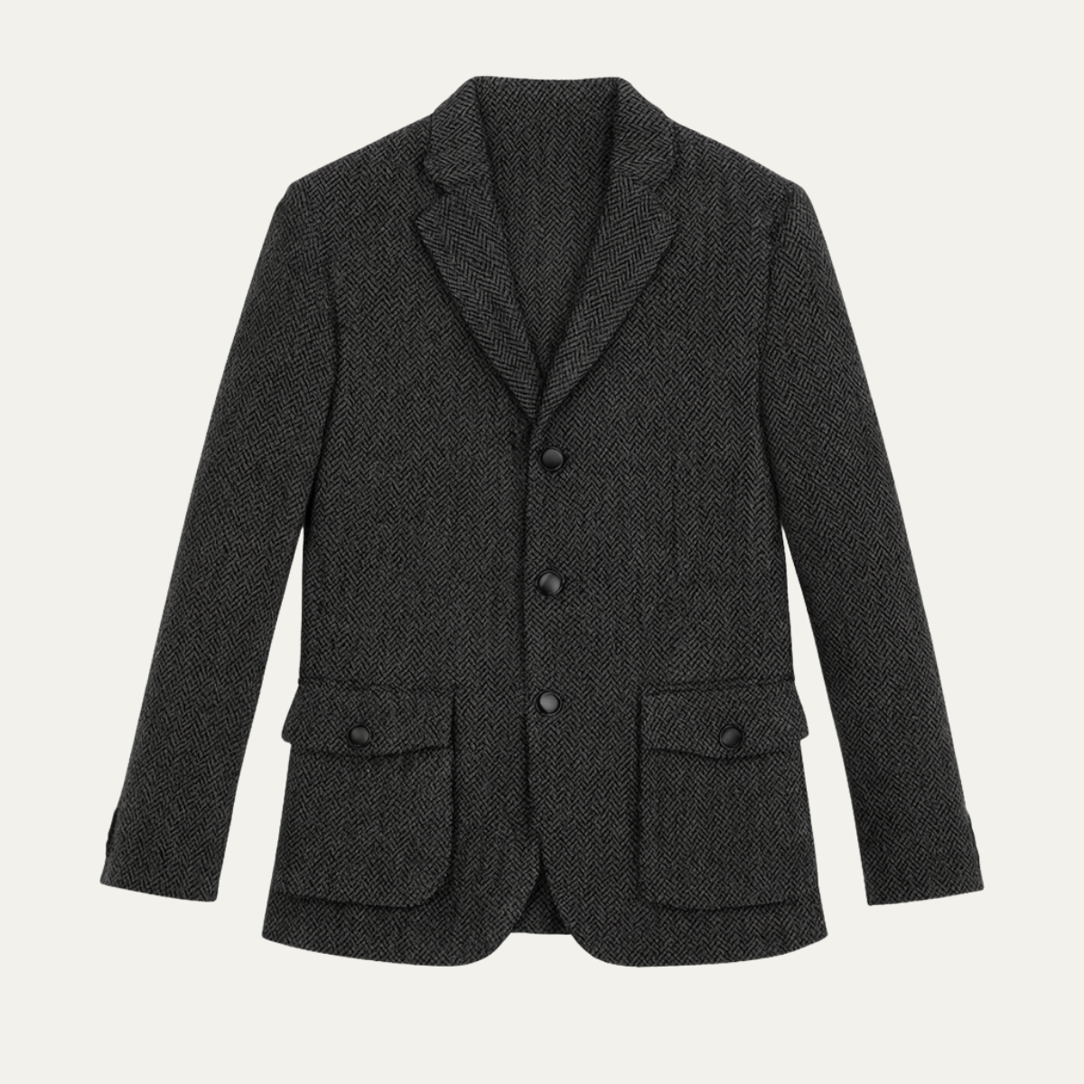 Men's Tweed Blazer Dark Gray - VibreMode