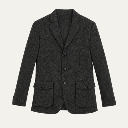 Men's Tweed Blazer Dark Gray - VibreMode