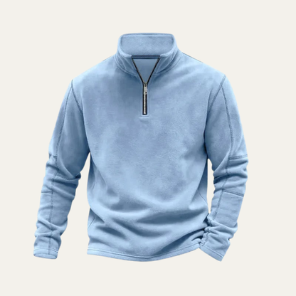 Men's Fleece Quarter Zip Sweater Warm - VibreMode