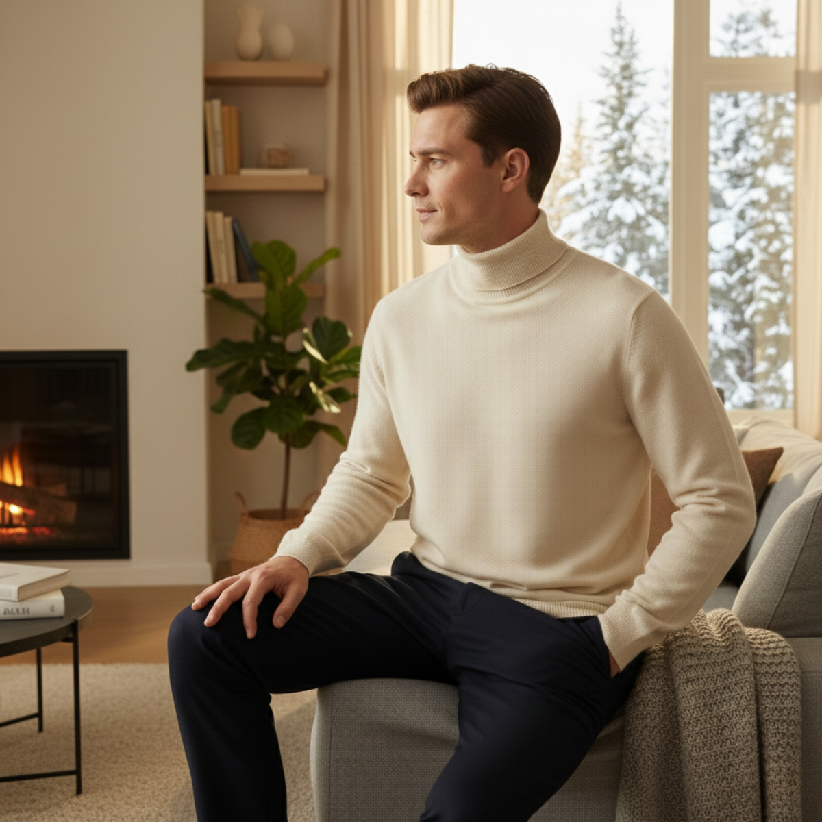 Men's Soft Wool Sweater Wool