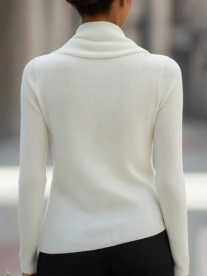 Flowy Cowl Neck Long Sleeve Women's Top