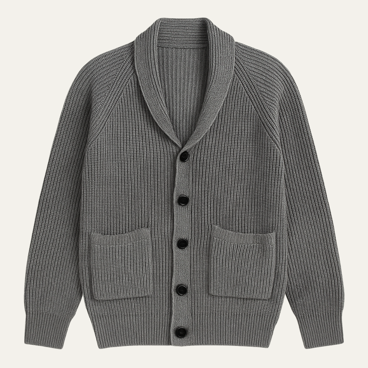 Men's Knitted Cardigan Shawl Collar Button Up - VibreMode