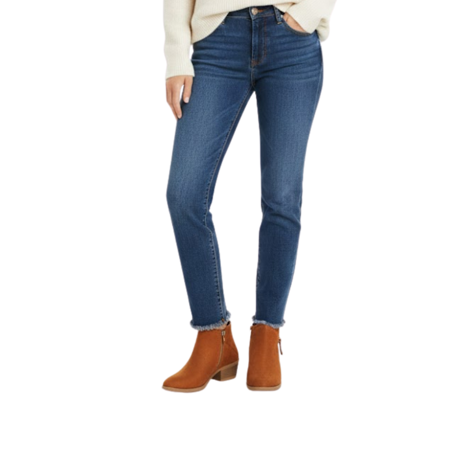 Ladies Comfortable Fall Suede Low Heel Chelsea Ankle Boots