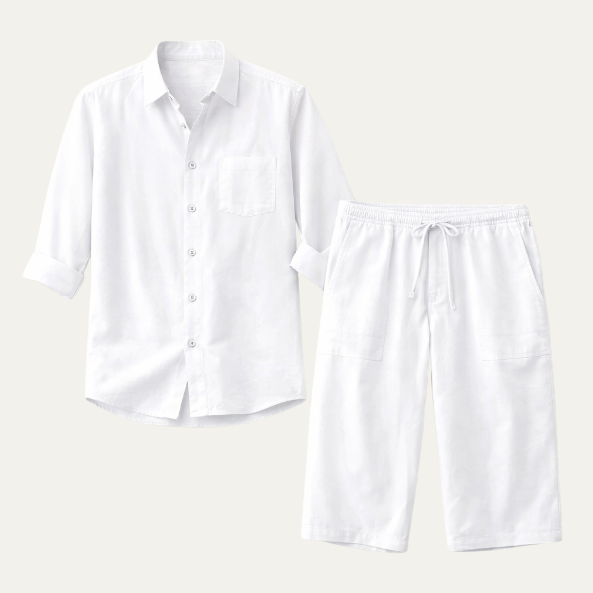 Mens Lightweight Summer Shirt Pants Set - VibreMode